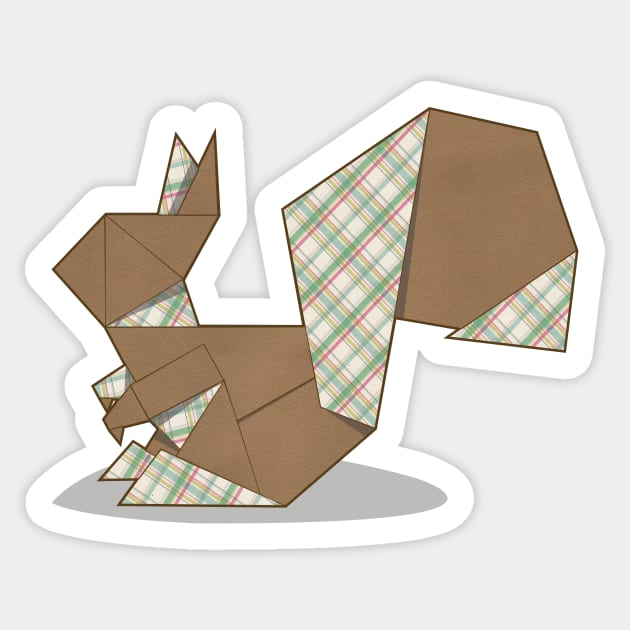 Plaid Squirrel Sticker by William Gilliam